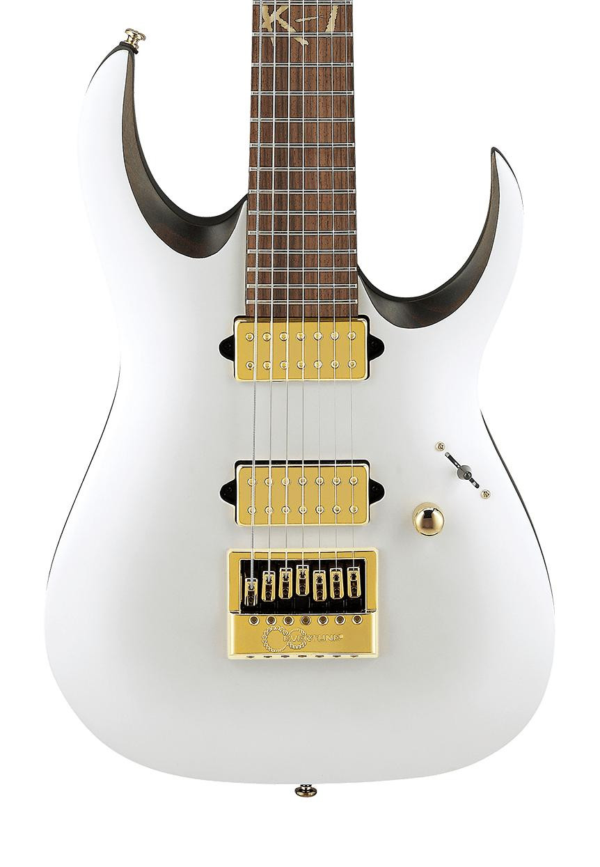 Ibanez K7YANG 'Head' Signature 7-String In White Flat - Andertons